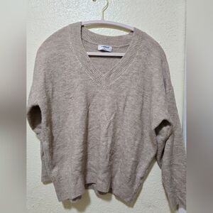 Workshop Republic Clothing Beige V-Neck Sweater